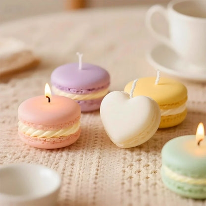 3D Macaron Shape Candle Soap Silicone Mold DIY Chocolate Dake Dessert Fondant Baking Epoxy Resin Molds Sandwich Biscuits Making