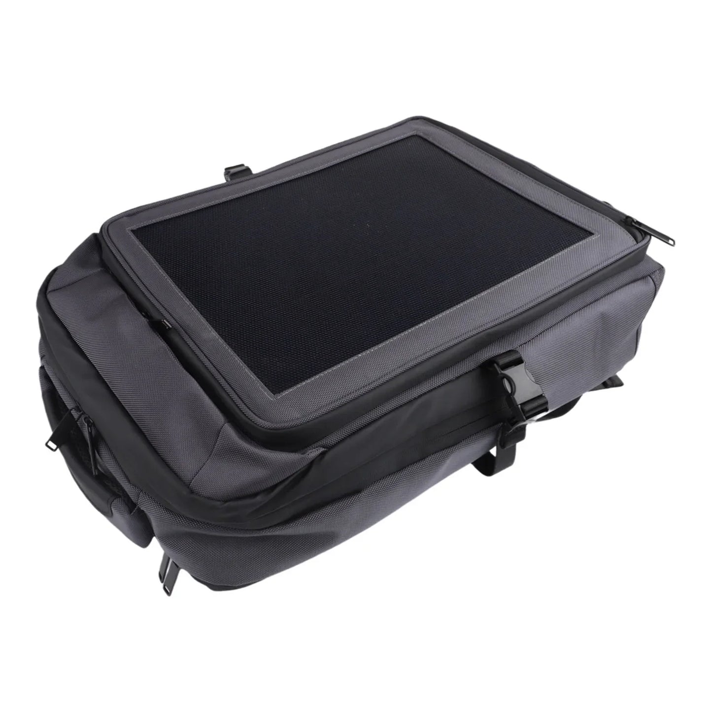 Stylish Solar Powered Bag Charging Backpack Lightweight Outdoor Backpack Dark Gray Solar Charging Backpack 35L Capacity
