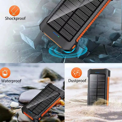 Lenovo CCC 500000mAh Large Capacity Solar Power Bank Super Fast Charging Portable External Battery For iPhone Outdoor Emergency
