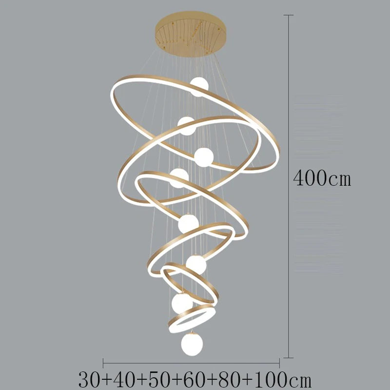 Modern home decor led lights pendant light lamps forstaircase Chandeliers for living room hanging light indoor lighting