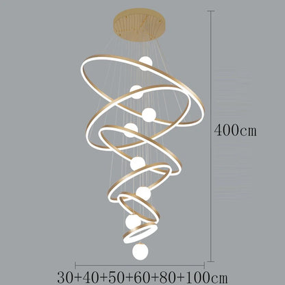 Modern home decor led lights pendant light lamps forstaircase Chandeliers for living room hanging light indoor lighting