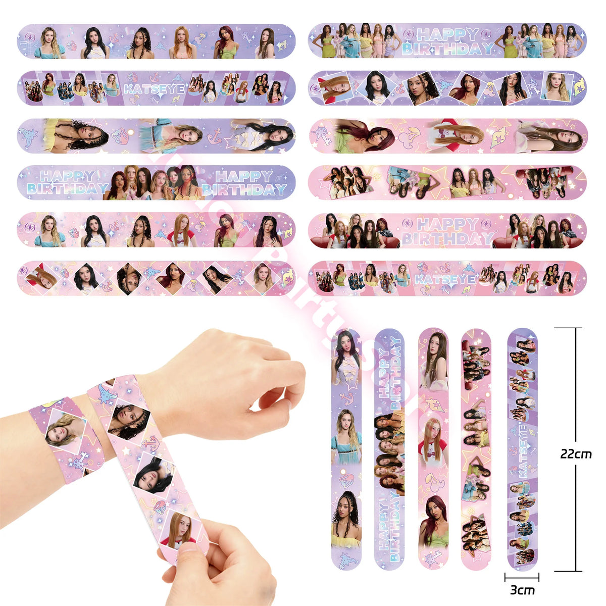 Idol K&Katseye Birthday Party Favors Bracelet Sticker Keychain Kpop Girl Balloons Party Decoration Fans Gifts Baby Shower Suppli