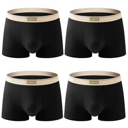 4pcs Men Underwear BoxerShorts Hombre Panties Man Breathable Underpants Sexy Sports Comfort U Convex Male Boxers Large Size 4XL