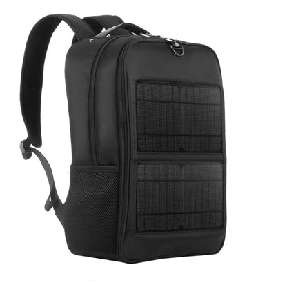 Large Capacity Waterproof Nylon Backpack with Solar Panel Power Supply USB Charging Port for Hiking Travel Outdoor Adventure