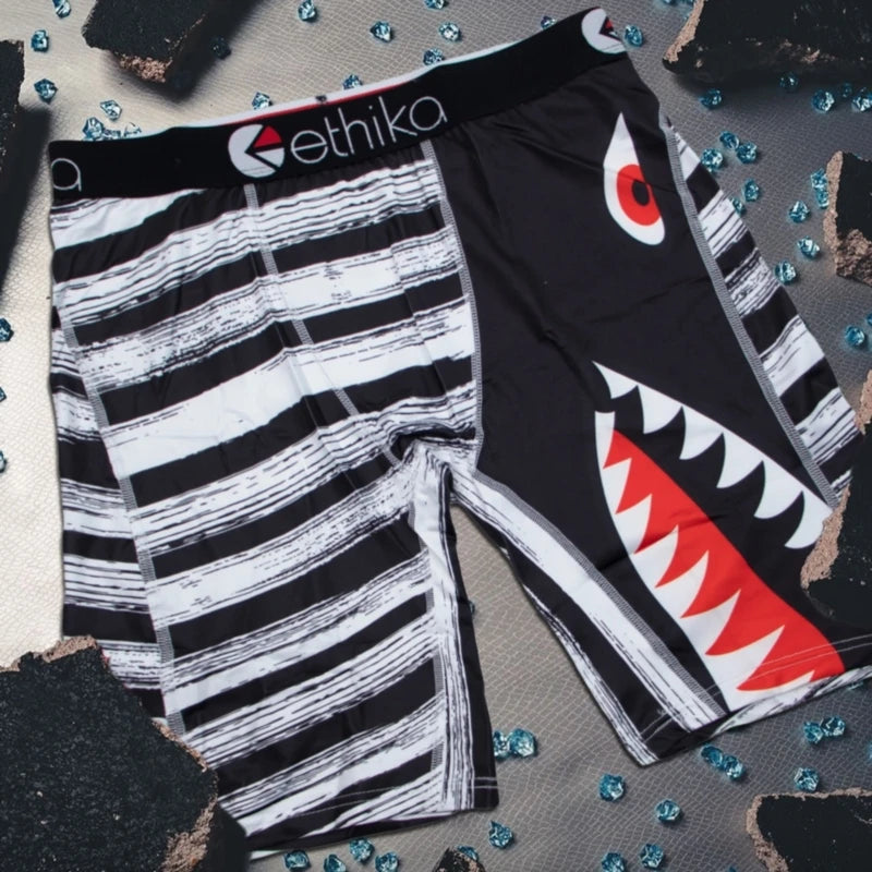 ETHIKA 1Pcs Men Underwear Boxers Breathable Mesh Crotch Man Underpants Plus Size Mens Panties L-3XL Printed Men's Boxers Briefs