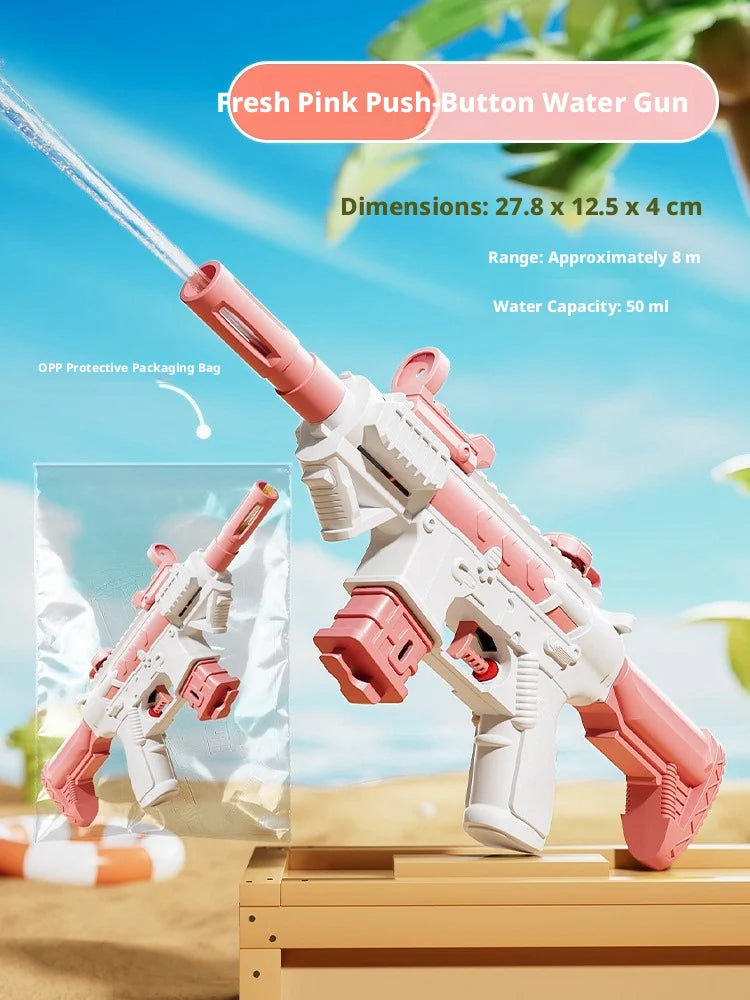 Summer Toys Manual M416 Water Gun, Non Electric Gun, Swimming Pool Shooting Combat, Outdoor Beach Toy Gun For Boys And Girls