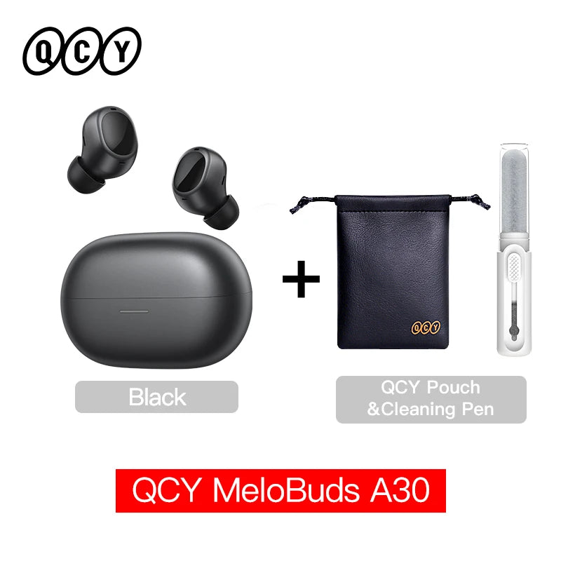 QCY MeloBuds A30 Wireless Earbuds Bluetooth 6.0 LDAC Hi-Res Audio -60dB Hybrid ANC Earphones AI Scene 8 Mics HD Call Headphones