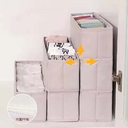 1/4pcDrawer Organizer Underwear Socks Storage Box Panties Storage Boxes Clothes Organizer Cabinets Drawers Bedroom Wardrobe Case