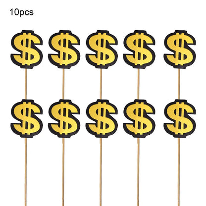 Dollar Cake Topper Car Figurine Money Cake Decorations For Richman Birthday Party Supplies Rich Money Dollar Theme Party Decors