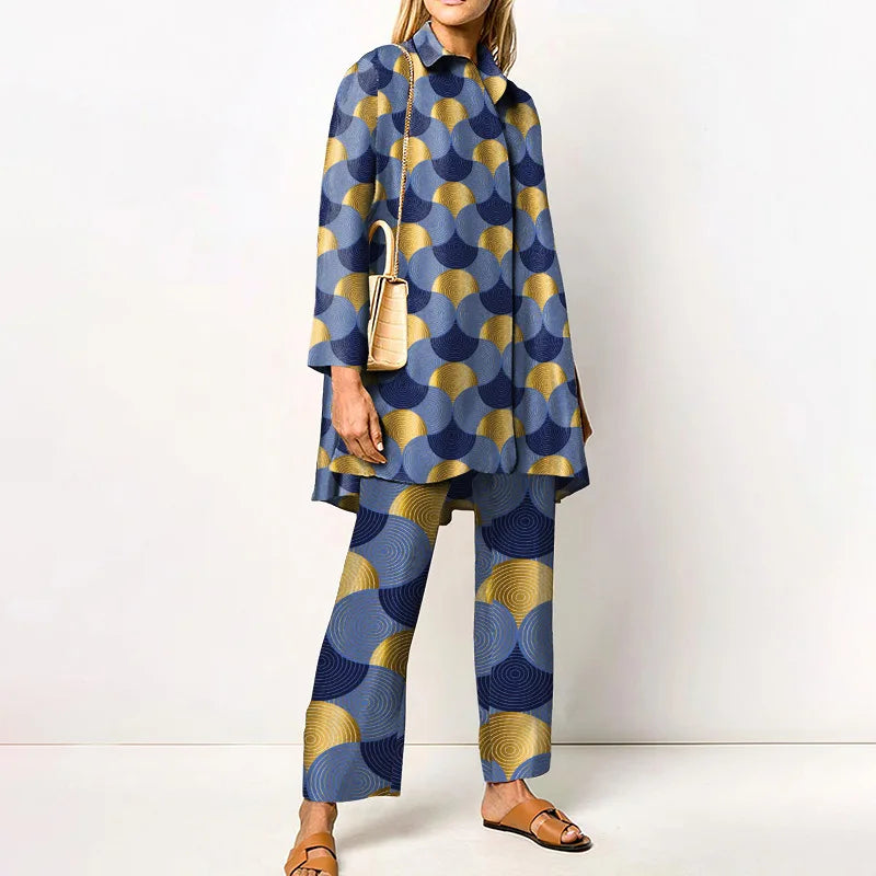 Long Sleeve Turn Down Collar Casual Outfits Ladies Button Tops Wide