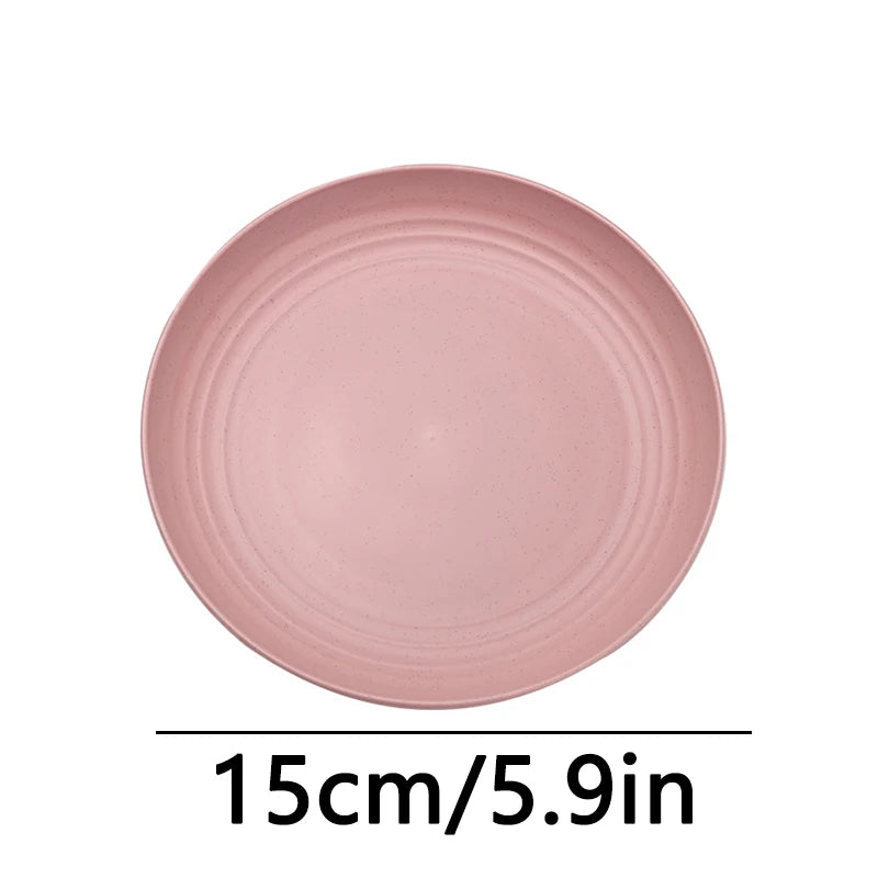 Fruit Plate, Round Salad Dessert Plate, Plastic Plate Can Be Used For Snacks, Nuts Can Be Stacked And Not Easily Broken