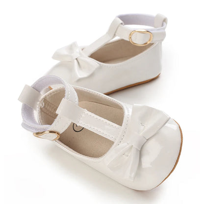 HAIZHIW Fashion PU Leather Baby Princess Shoes Newborn Girls Moccasins Shoes Rubber Sole Prewalker Non-slip Summer First Walkers