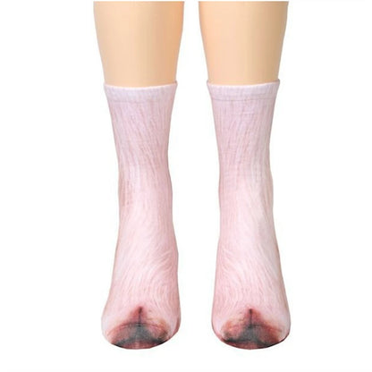 Unisex Funny Print Animal Paw Sole Socks Kawaii Cute Casual Happy Fashion Tube Sokken For Men Women Novelty Gift Dropship