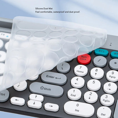 【New】Wireless Keyboard Mouse Set Rechargeable Retro  2.4G Wireless Bluetooth Keyboard Mouse Set Wireless PC Keyboard Mouse Set