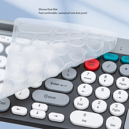 【New】Wireless Keyboard Mouse Set Rechargeable Retro  2.4G Wireless Bluetooth Keyboard Mouse Set Wireless PC Keyboard Mouse Set