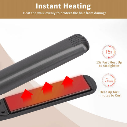 Hair Straightening Ceramic Iron Hair Straightener Multigear Adjustment 480 Degrees Fahrenheit Hair Straightening Ceramic Iron