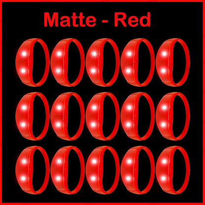 20-100PCS Music&Sound Activated Led Bracelet Light up Bracelets Glow in the Dark Bracelets for Wedding Party Concert Favors