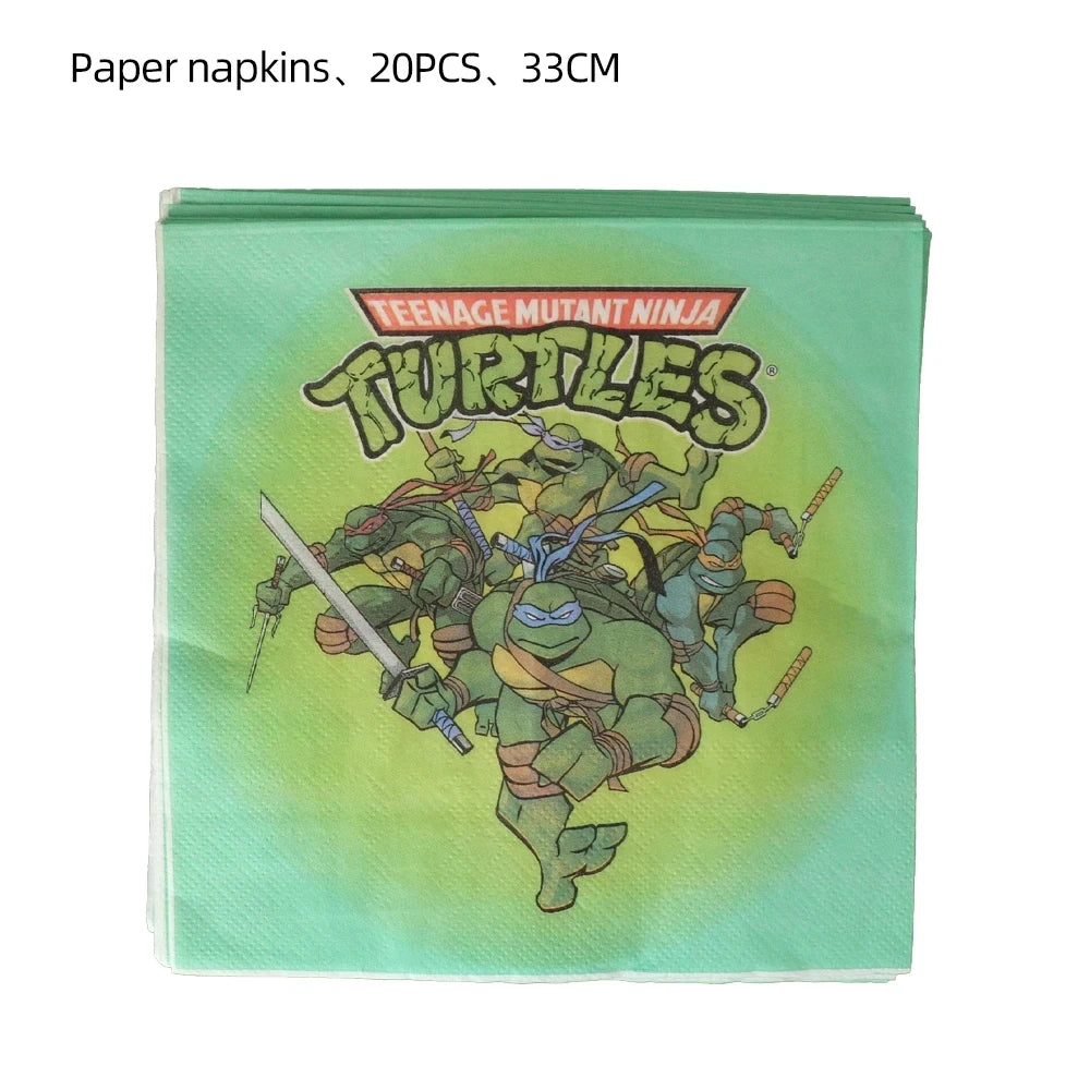 Cartoon Turtles Birthday Party Decorations Tableware Tablecloth Cup Plate Bag Napkins Balloon Baby Shower Turtles Party Favors