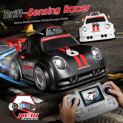 Mini Smart C6 RC Drift Car with Auto Follow/Escape Dual Mode FPV HD Camera Remote Control Toy for Kids Boys Gift Racing Game