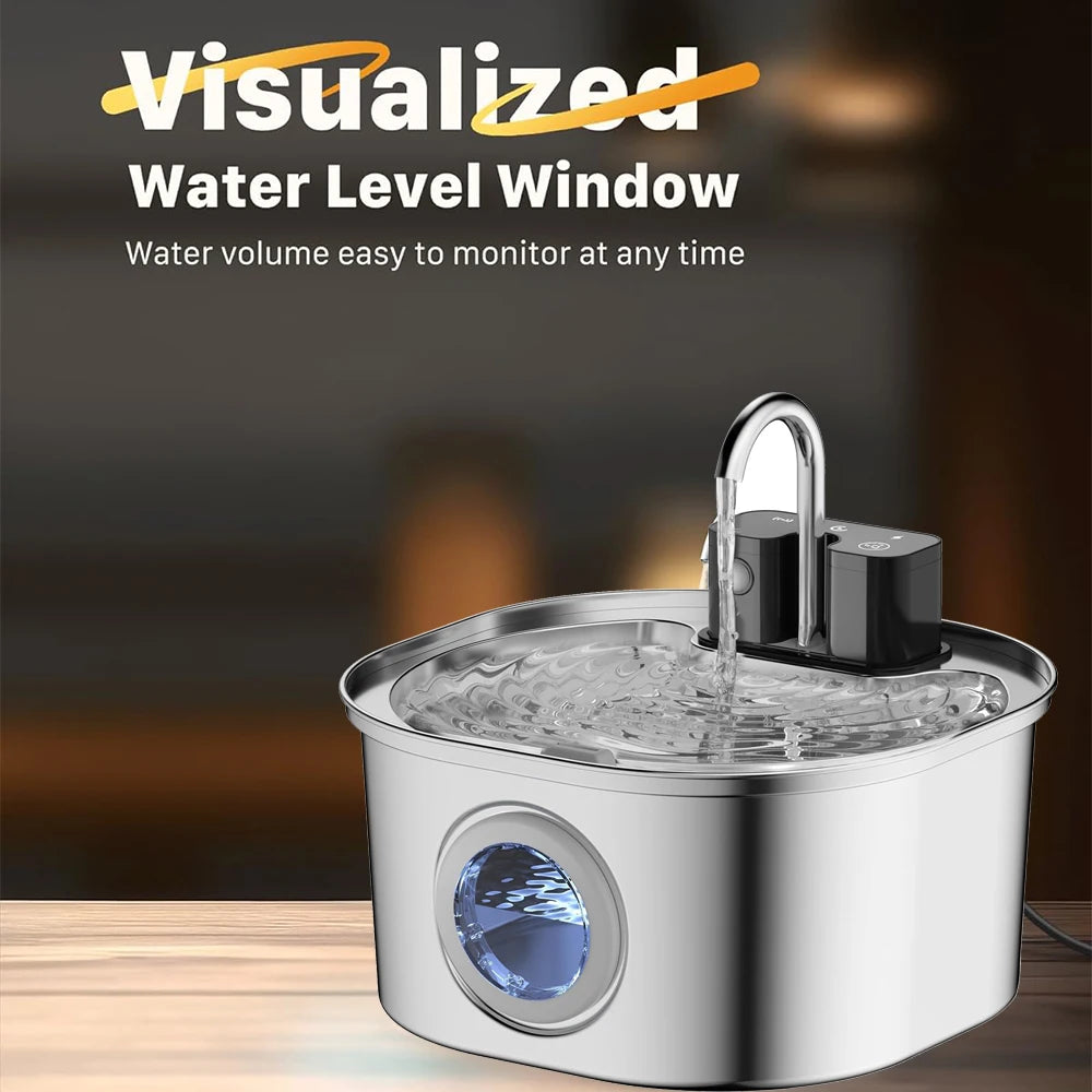 3.2L Wireless Charging Automatic Water Fountain  Intelligent Pet Water Dispenser With Filter Drinking Fountain For Cats Dogs