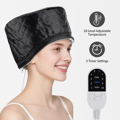 Professional Hair Steamer Cap Electric Heating Hair Cap Thermal Treatment Hat For Hair Care Deep Conditioning Coloring SPA Cap