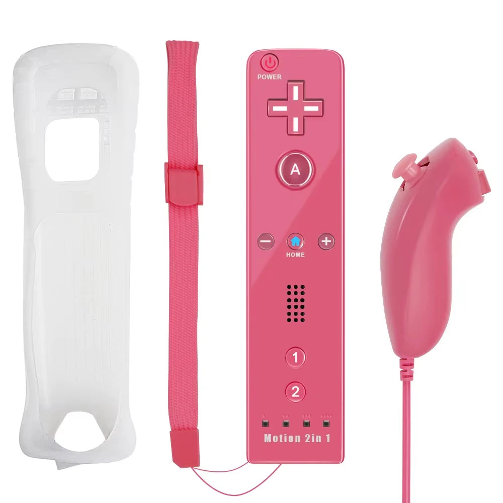 Controller for Nintendo Wii, Wii Remote with Silicone Case and Strap Compatible with Nintendo Wii/Wii U/Wii Mini with Motion