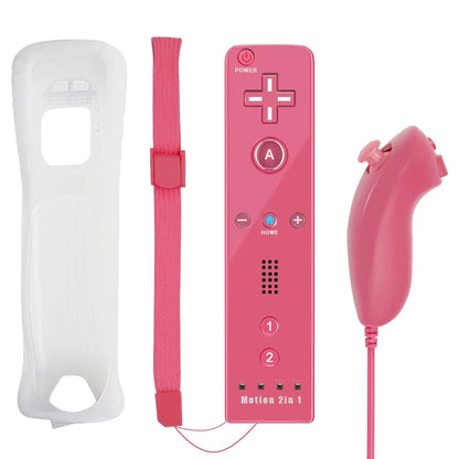 Controller for Nintendo Wii, Wii Remote with Silicone Case and Strap Compatible with Nintendo Wii/Wii U/Wii Mini with Motion