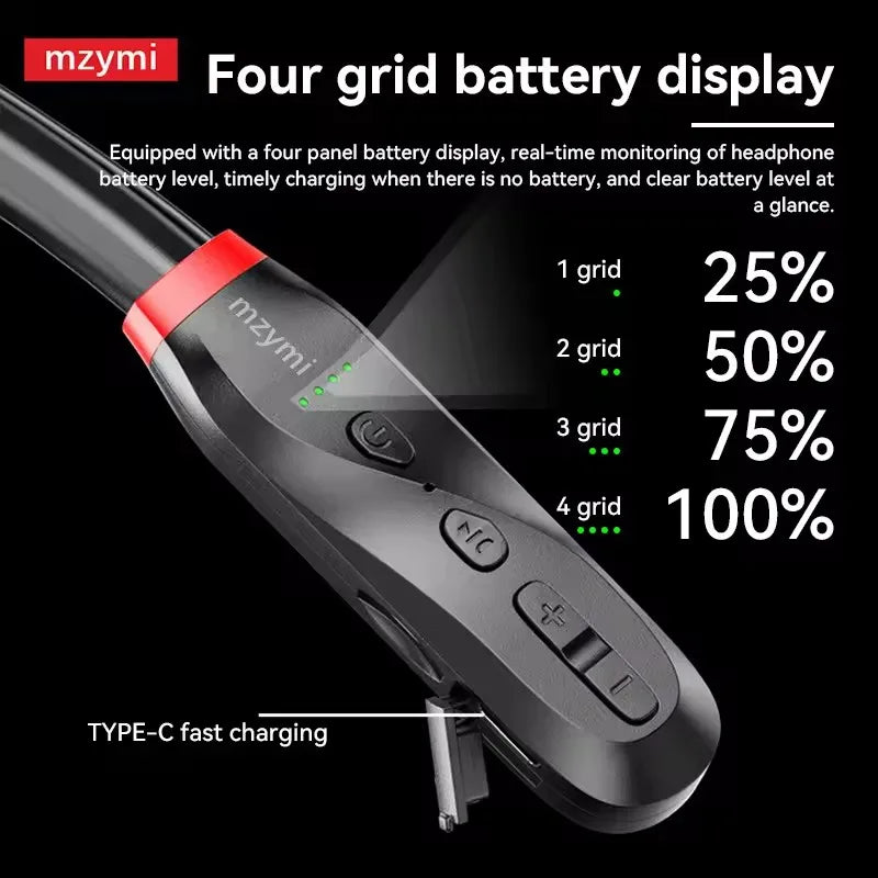 mzymi i35 Neckband Earbuds Bluetooth In Ear Wireless Earphones 9D Sound Sport Headset Waterproof Headphones for XIAOMI With Mic