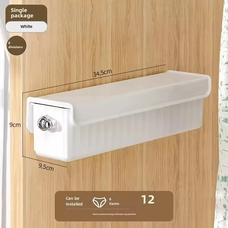 1pc Pull-out Underwear Bra Organizer Drawer Socks Storage Box Wall Mounted Panties Boxes Bedroom Closet Organizer Spave Saving