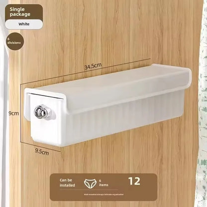 1pc Pull-out Underwear Bra Organizer Drawer Socks Storage Box Wall Mounted Panties Boxes Bedroom Closet Organizer Spave Saving