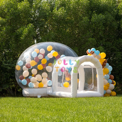 Aesthetic Clear Inflatable Balloon House Modern White Bubble House for Wedding Backdrop Baby Shower Party Event Decor