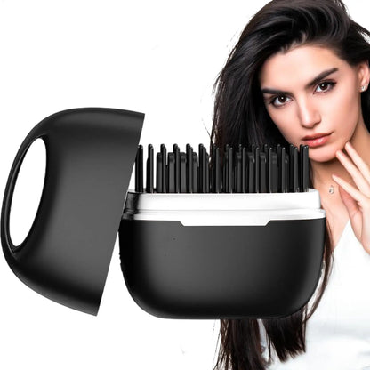 Small Hair Straightener Comb Straighteners Hair Styling Tool Less Frizz Smoother Straightening Brush Straighten Hair Brush