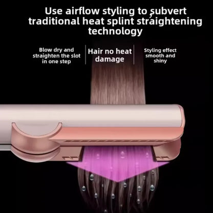 Two-in-one hair dryer and ion straightener-compact and lightweight,providing quick styling.Suitable for both home use and travel