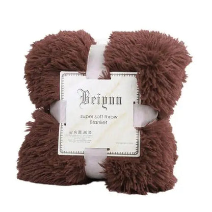80x120cm Soft Fluffy Shaggy Warm Bed Sofa Bedspread Bedding Sheet Throw Blanket Travel Patchwork Bedspread