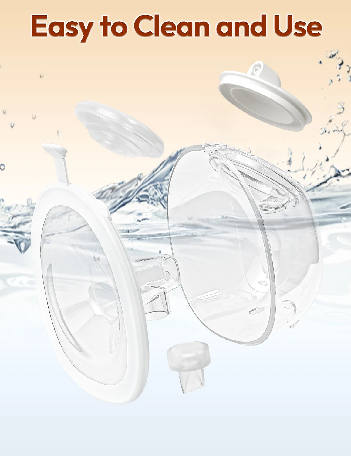 NCVI Wearable Electric Breast Pump Hands-Free 4 Modes 9 Levels Leakproof Double Sealed Milk Cup 21/24mm Flanges Quiet Portable for Home Work Travel