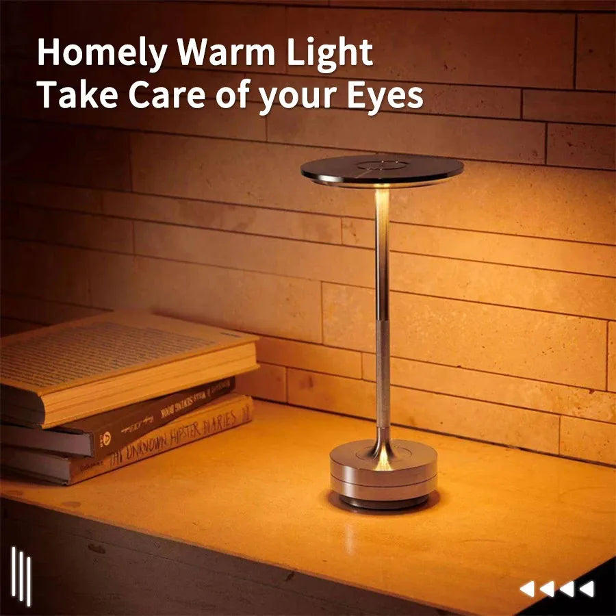 Wireless Table Lamp for Bedroom USB Rechargeable Touch Lamp Candle Creative Lamps Room Decoration Desk Lamp