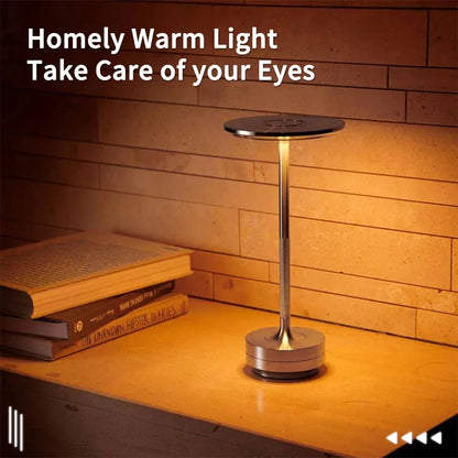 Wireless Table Lamp for Bedroom USB Rechargeable Touch Lamp Candle Creative Lamps Room Decoration Desk Lamp