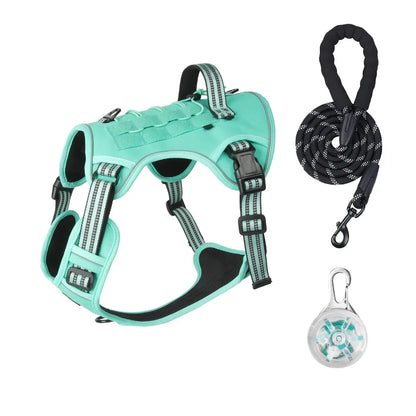 Large Dog Tactical Vest Multi-Function MOLLE-Compatible Harness with Anti-Pull Design for Outdoor Training Gear