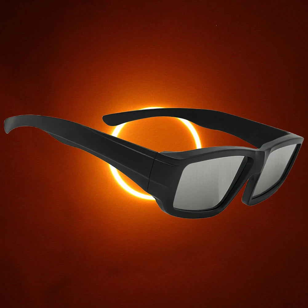 Solar Eclipse Glasses Plastic Frame Certified Safe Solar Viewer Shade For Direct Sun Observation Total Eclipse Eyewear