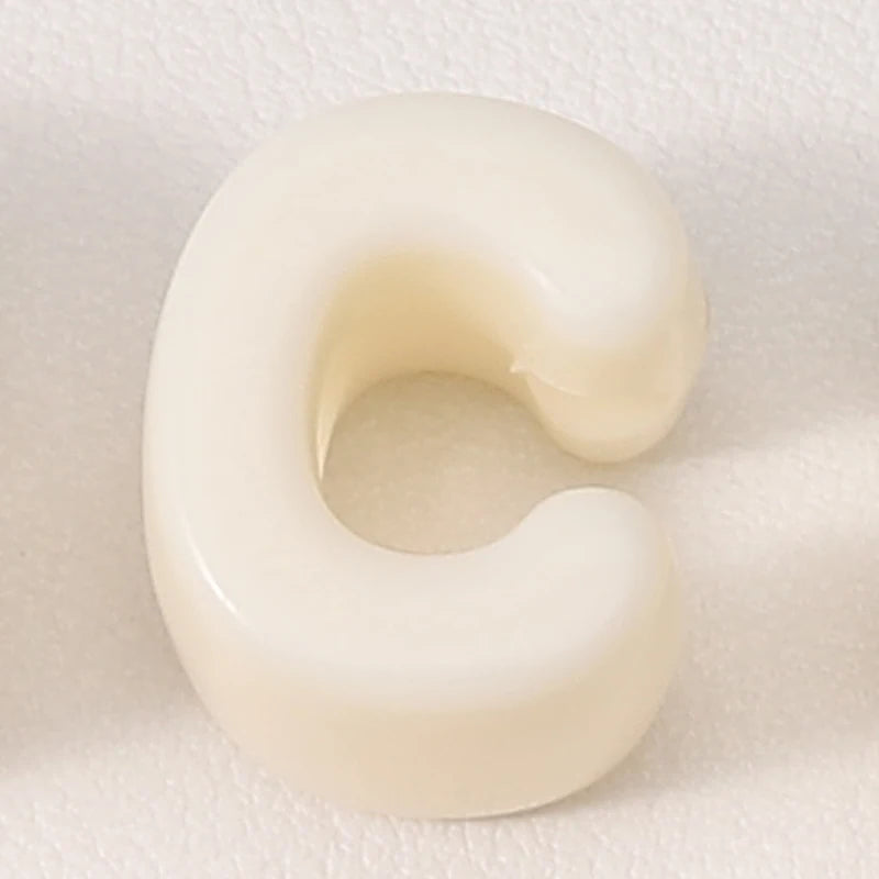 20pcs Beige Acrylic Large Hole Letter Loose Beads DIY Necklace