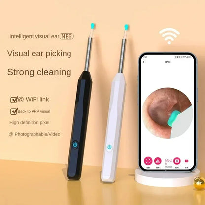 Home Use Portable Wifi Otoscope Camera Ear Wax Remover Intelligent Electric Visual Ear Cleaner Ear Wax Cleaner