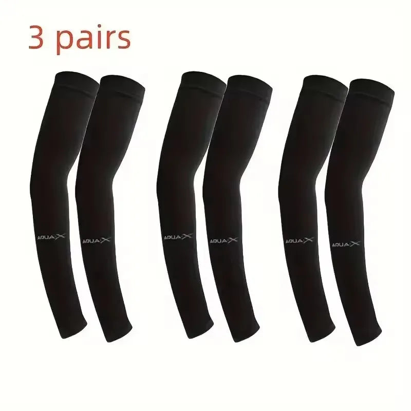 3Pairs Breathable Sun Protection Sleeves UV Protective Gear for Outdoor Adventures Sports And Driving