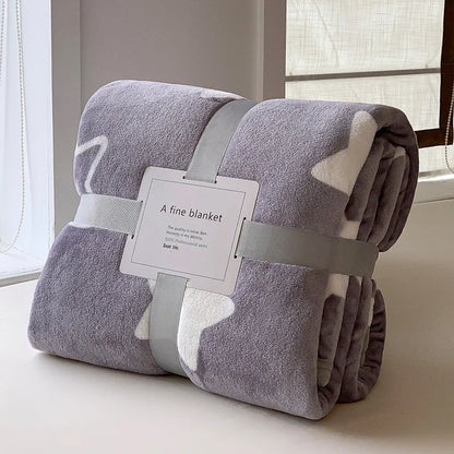 Thick Thow Blanket Geometic Style Reactive Printed Flannel Fleece Blanket for Beds Single/Queen/King Plush Plaids Sofa Plaid Bed