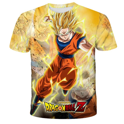 Anime Dragon Ball Son Goku 3D Print Kids T Shirt Summer Fashion Casual