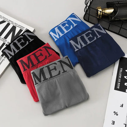 3Pcs/lot Men's Briefs Underwear Sexy Man Panties MEN Letter Underpants Breathable Comfortable Male Bikini Shorts Black Blue Red