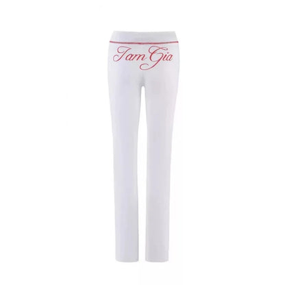 Gia Straight Shoulder Slim Letter Print Slim Hooded Zipper Short Jacket Sports Casual Pants Set