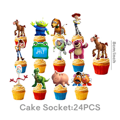 Toy Story Birthday Party Supplies Balloon Tableware Paper Plates Cups Napkins Kids Party Decor Baby Shower Picnic Table Supplies