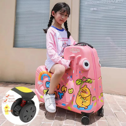 Trojan Horse Children Trolley Case 20/22/24 inch Riding Suitcase Universal Wheel can ride can sit Luggage Travel Suitcase
