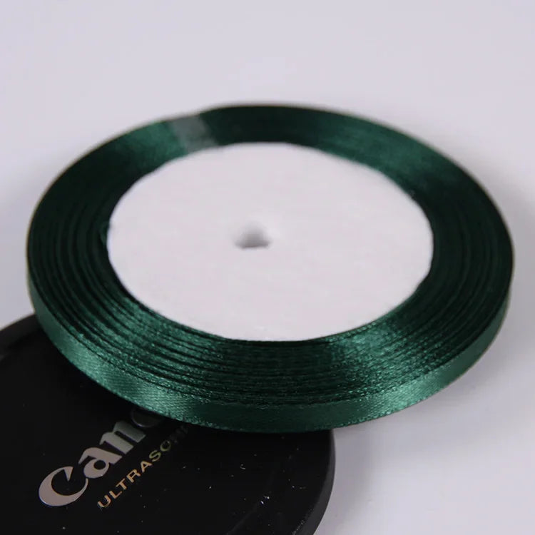 22 Meters/Roll 6mm Silk Satin Ribbons Christmas Halloween Birthday Party Gift Wrapping Ribbons DIY Handmade Crafts Material
