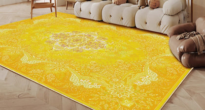 Ethnic Style Bedroom Decor Retro Carpet Light Luxury Carpets for Living Room Washable Lounge Soft Floor Mat Anti-slip Study Rug